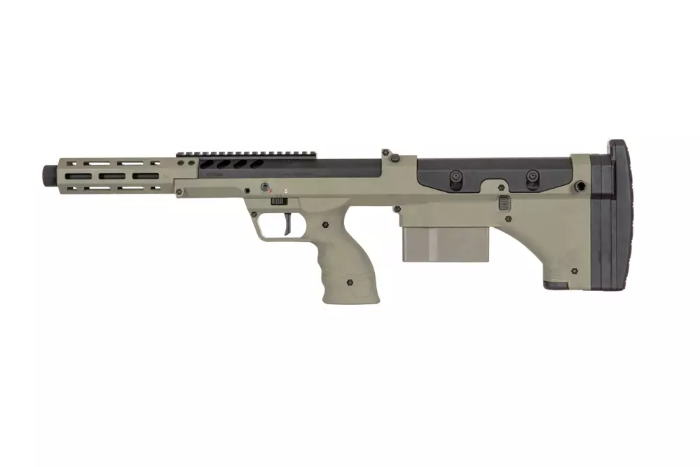 Replika odstřelovací pušky Desert Tech SRS-A2/M2 Sport 16" (pro praváky) - olivově zelená