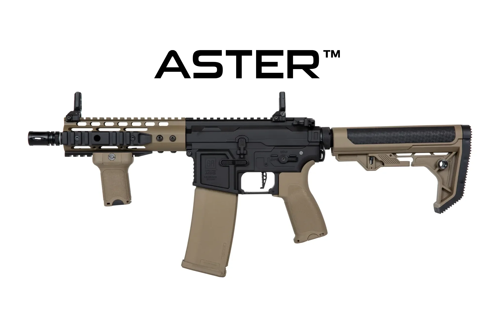SA-E12 EDGE 2.0™ GATE ASTER Poloplášťová airsoftová zbraň karabiny - Nová pažba/Light Ops Stock