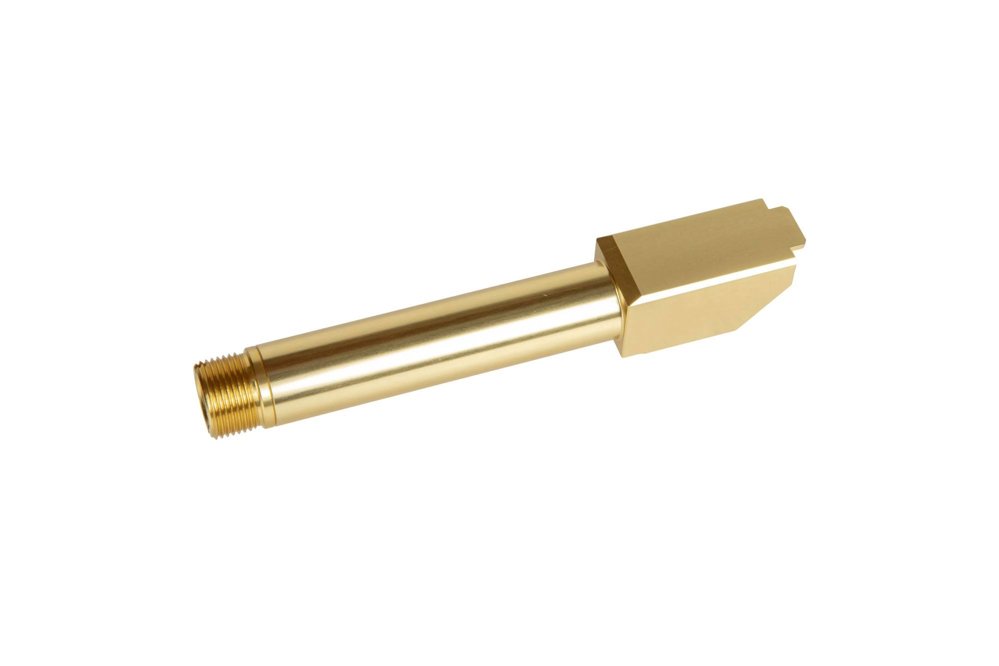 Non-Recoiling 2 Way Fixed" Outer Barrel for Umarex Glock 19X Replicas - Gold"