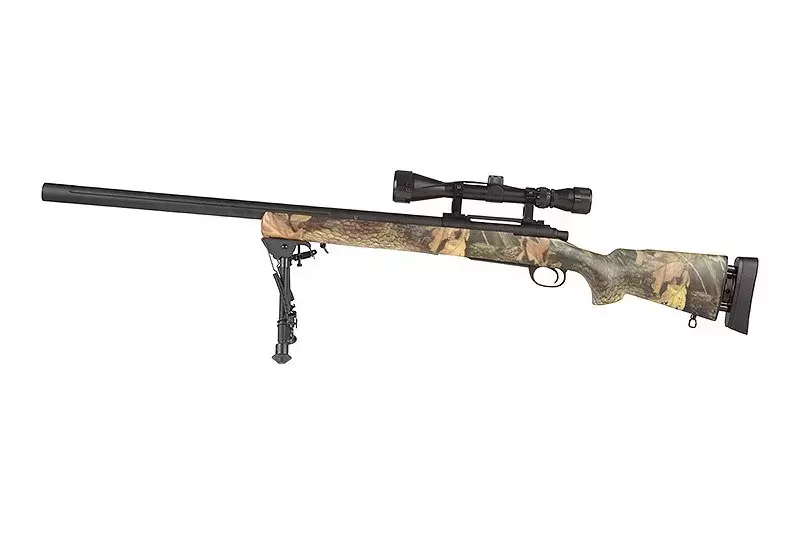 SW-04J Army Sniper Rifle Replica with Scope and Bipod - OakWood Camo