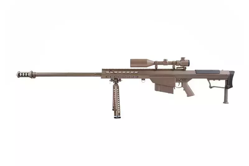 SW-013 sniper rifle replica with scope and bipod - tan