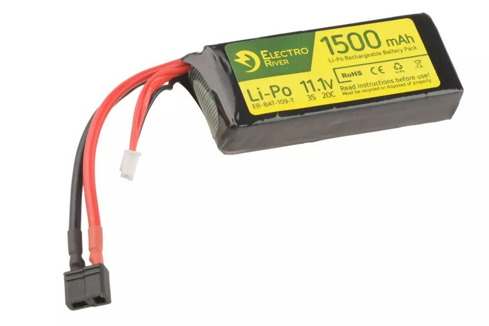 Batterie LiPo 11.1V 1500mAh 20/40C T-connect (DEANS)