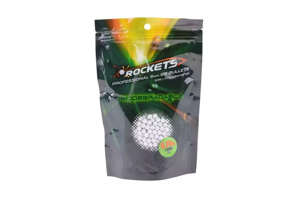 Billes biodegradable 0.20g Rockets Professional 1000 pièces