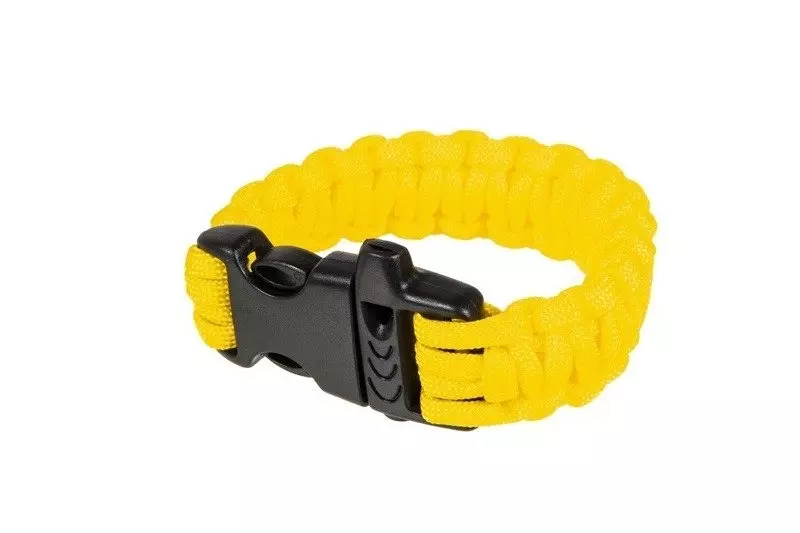 Bracelet de survie (fastex) - jaune 