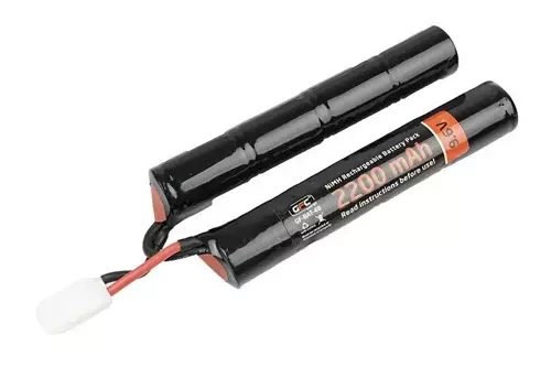 Rechargeable NiMH 9.6V 2200mAh battery - bipartite