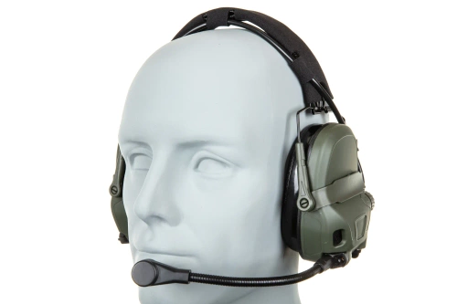 Wosport HD-17-A Gen 6 Tactische Hoofdtelefoon Olijf