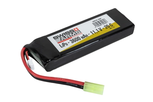 Zwitserse Wapens 3600 mAh Li-Po accu 25 C 11,1V Mini Tamiya