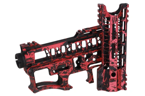 Specna Arms x Mancraft CNC Speedsoft Splash Anodised kit for M4/M16 replicas noir-rouge