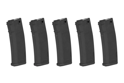 Sada 5 zásobníků S-Mag Mid-Cap pro M4/M16 125 kuliček - Černý