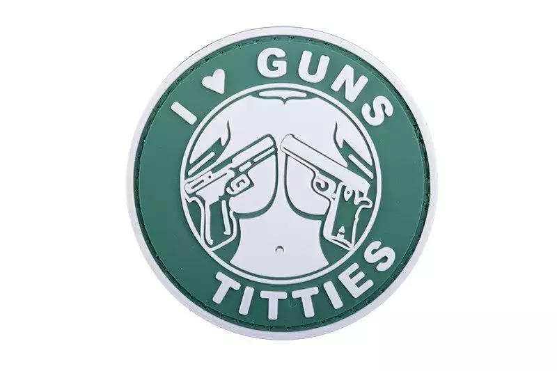 Naszywka 3D - I Love Guns Titties