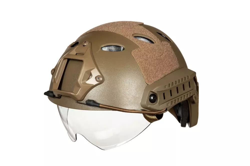 X-Shield PJ Helmet Replica With Goggles - Tan